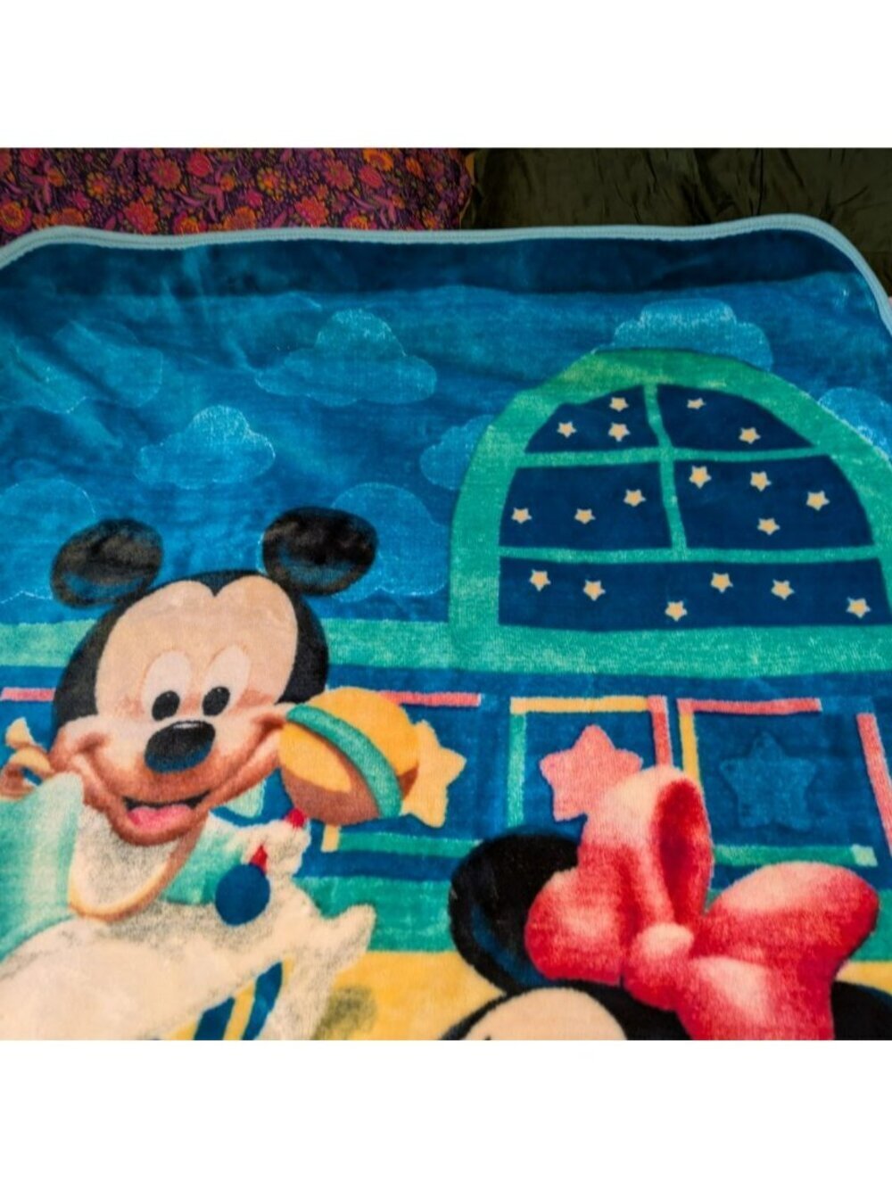 Colap Disney Baby Blanket 60x40 Mickey & Minnie Mouse Bear Sleep Cute - Picture 5 of 10